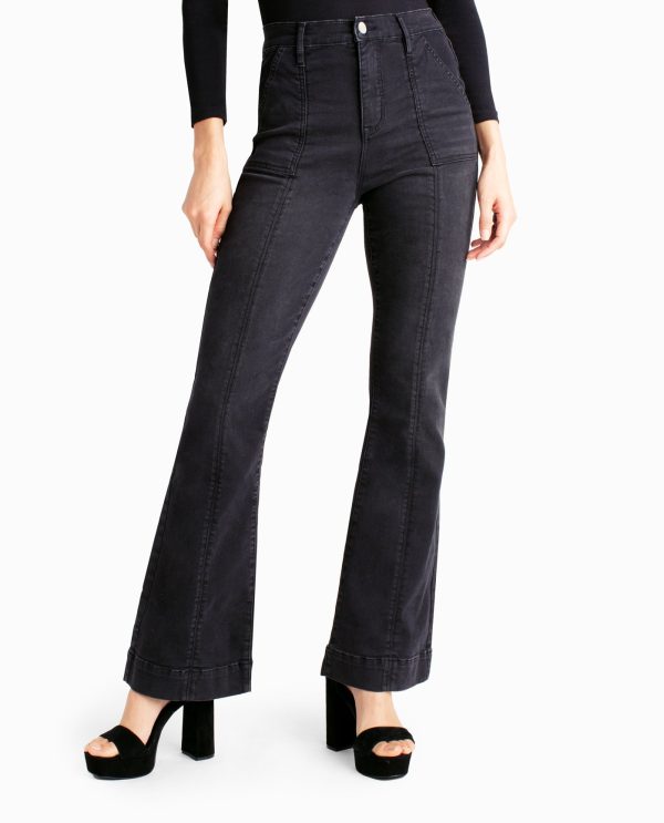 high rise flare jean